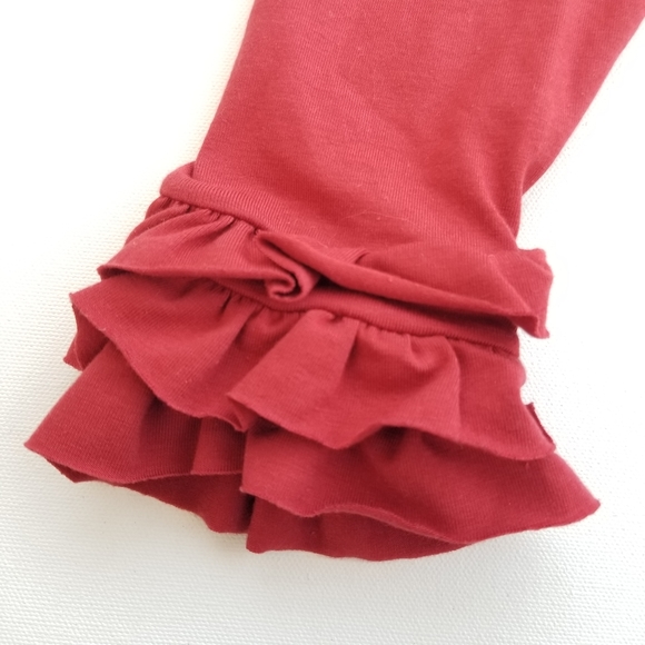 PERSNICKETY Boutique Ruffle Leggings 12-18 Mos Red - Picture 2 of 4